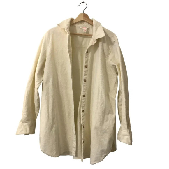 3/$25 ❥ NWOT Joe Fresh Cream White Cream Corduroy Shirt Jacket Shacket Plus 1X - Picture 1 of 8